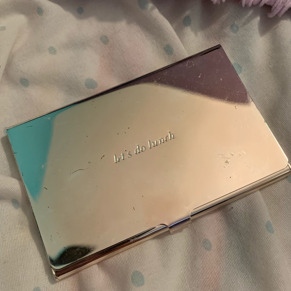 Kate Spade Business Card Holder “Let’s Do Lunch”